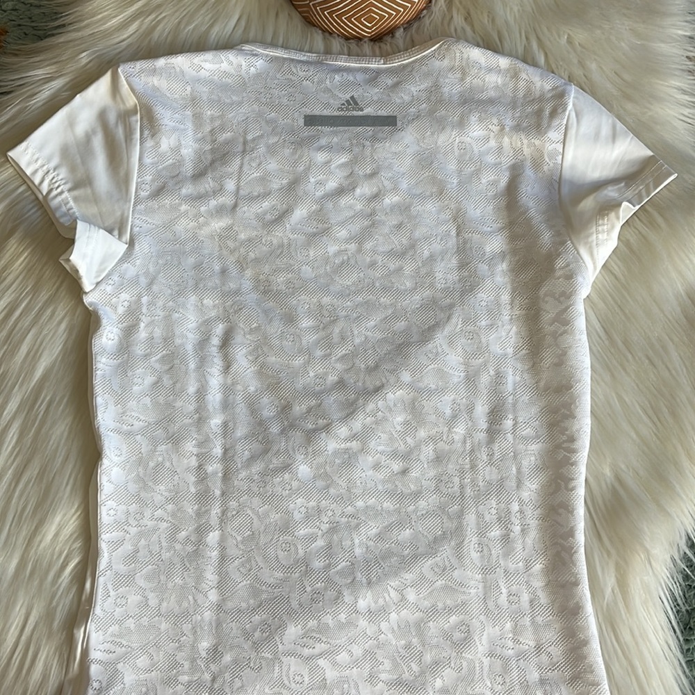 adidas by stella mccartney • floral mesh studio performance top - Picture 8 of 11